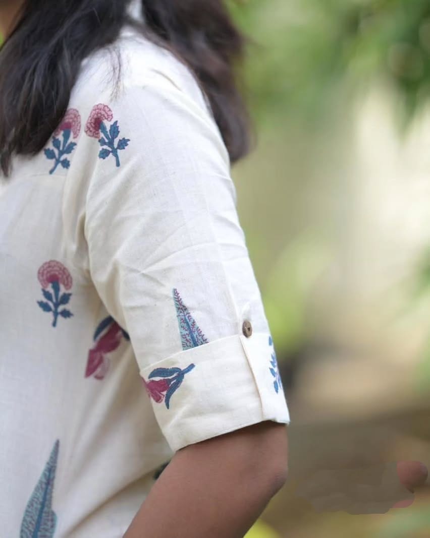 Co-erd set in Aline pattern paried with Ankle length pant