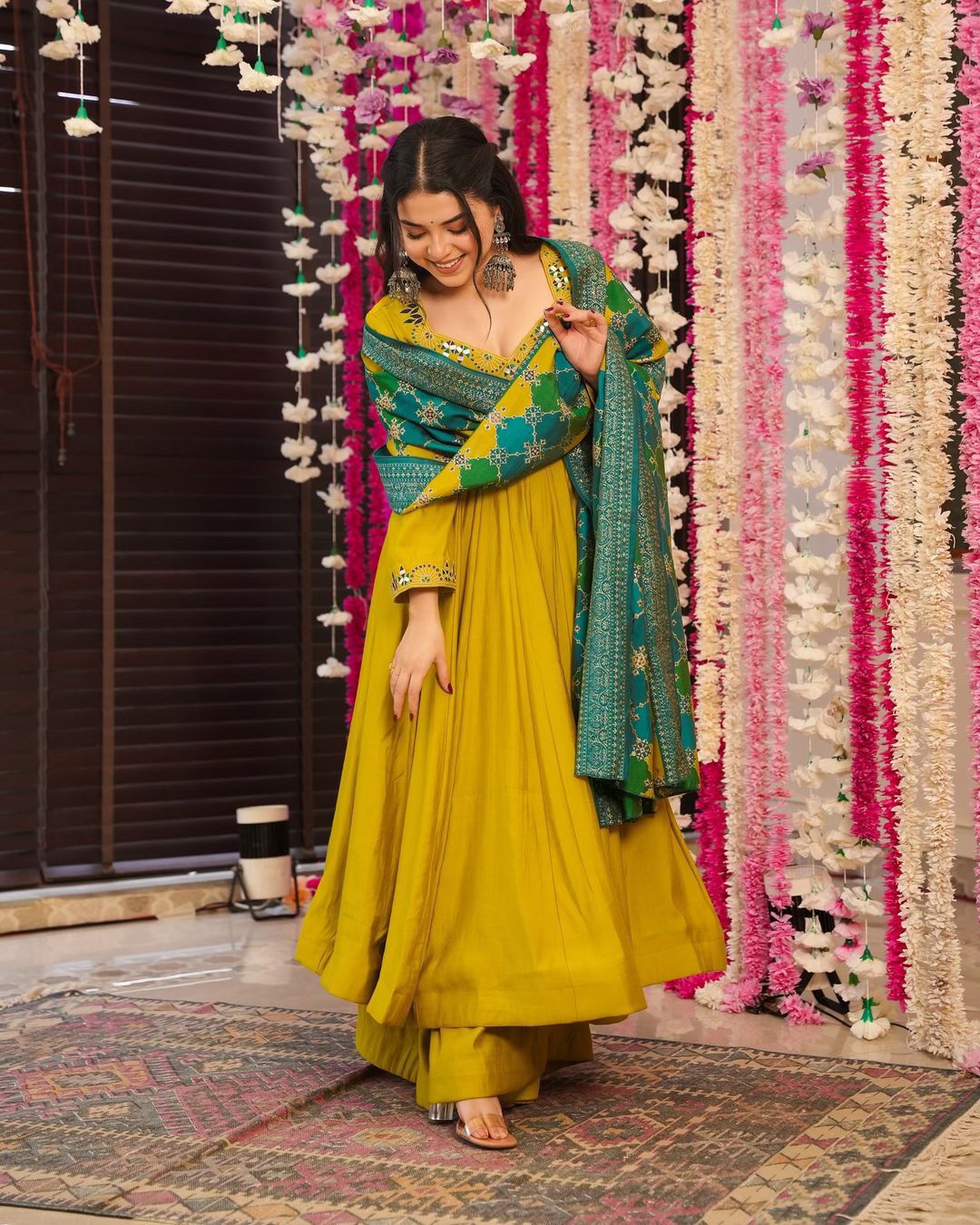 Pure Chinnon With Embroidery Sequence