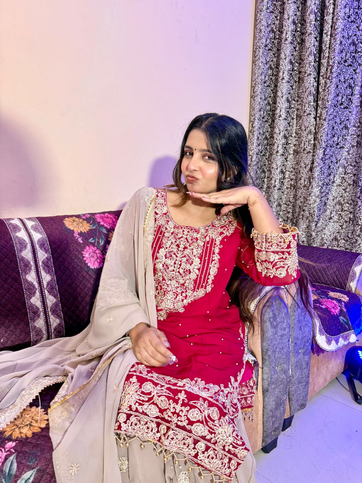 Styles embroidered kurti