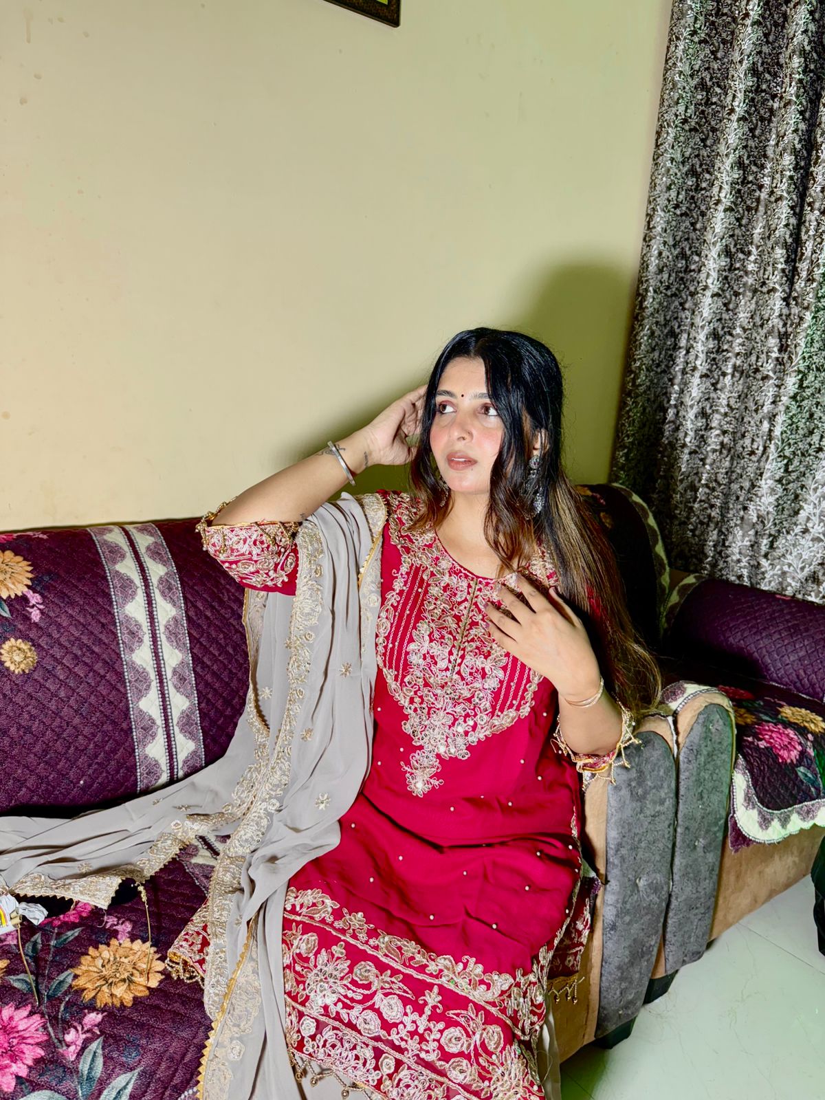 Styles embroidered kurti